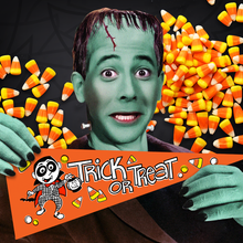 Load image into Gallery viewer, Pee-wee Trick-or-Treating Pennant