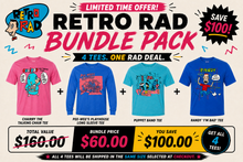 Load image into Gallery viewer, Retro Rad Tee Bundle (Pack of 4 Retro Rad Tees)
